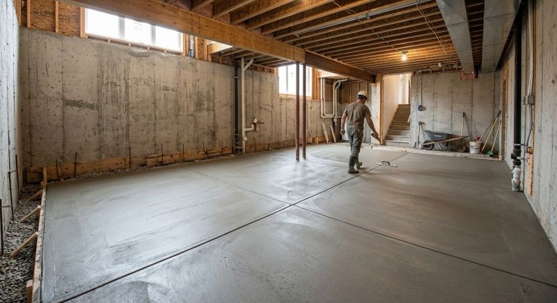 Basement Concrete Installation in Cheltenham, PA