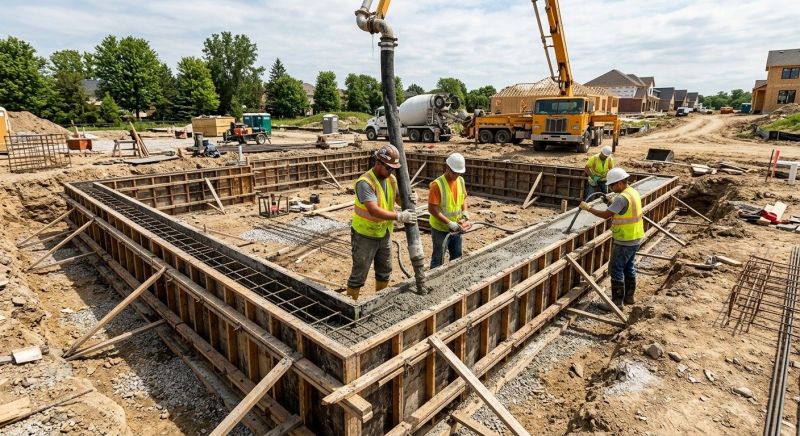 Foundation Wall Pouring in Hainesport, NJ